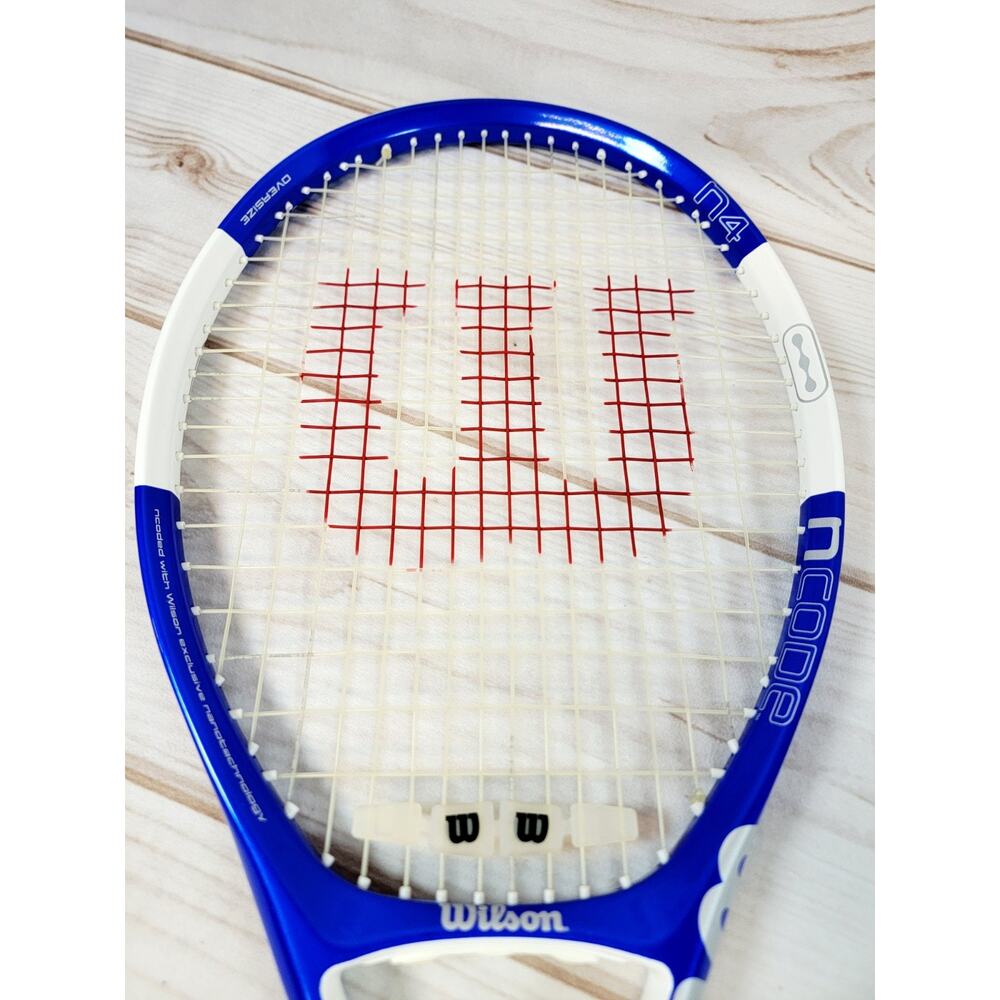 WILSON NCode N4 Tennis Racket Grip Size 4 3/8" With Cover Case - Picture 3 of 16
